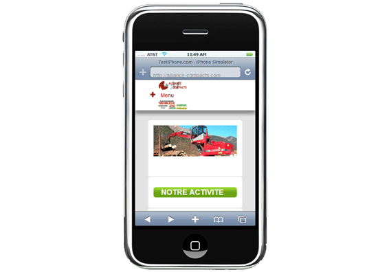 The Alliance Compacts website, 2016 version, on mobile