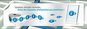 étiquettes pour signaletique