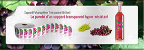 étiquettes transparent brillant